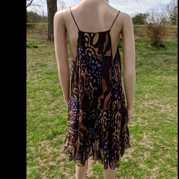 Diane Von Furstenberg Silk Spaghetti Strap Dress - Picture 2 of 7
